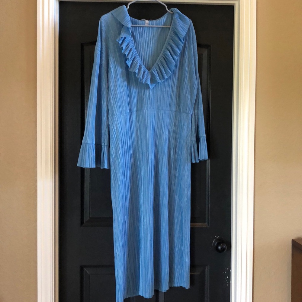 NEVER WORN! Asos Blue Ruffle Dress!